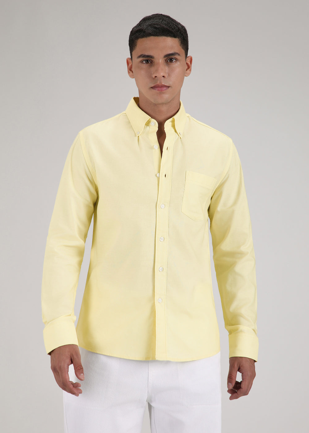 Yellow Cotton Oxford Shirt