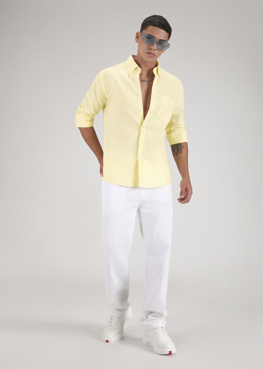 Yellow Cotton Oxford Shirt