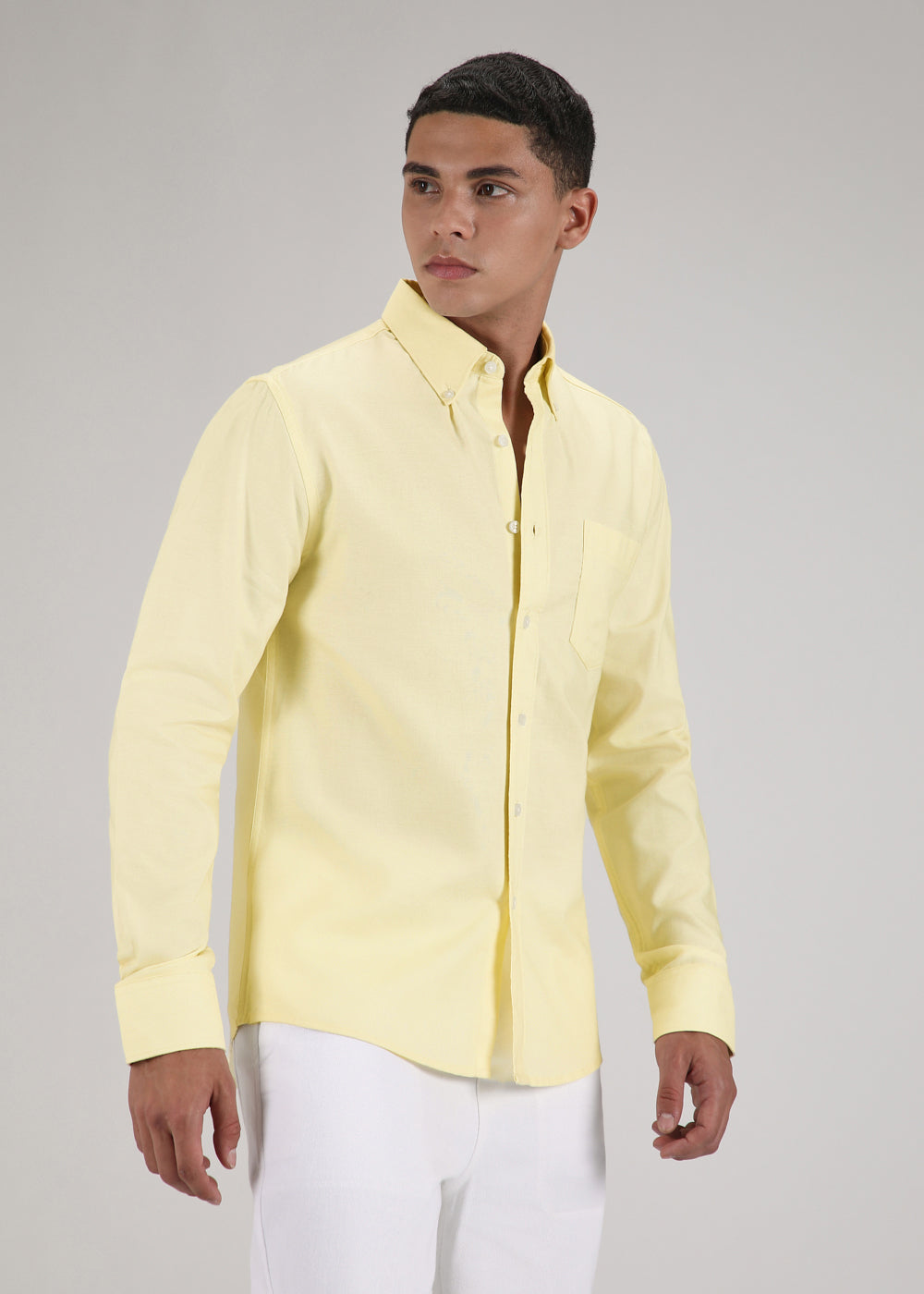 Yellow Cotton Oxford Shirt