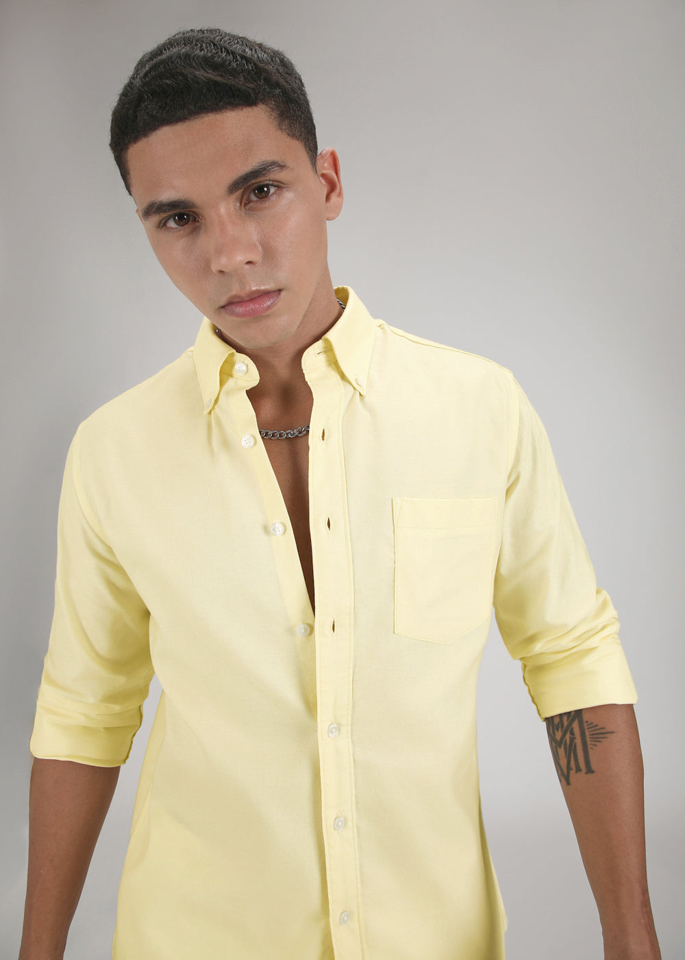 Yellow Cotton Oxford Shirt