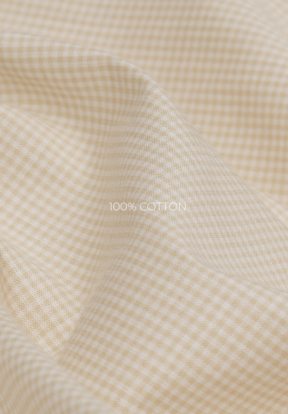 Beige Placement Print Cotton Shirt