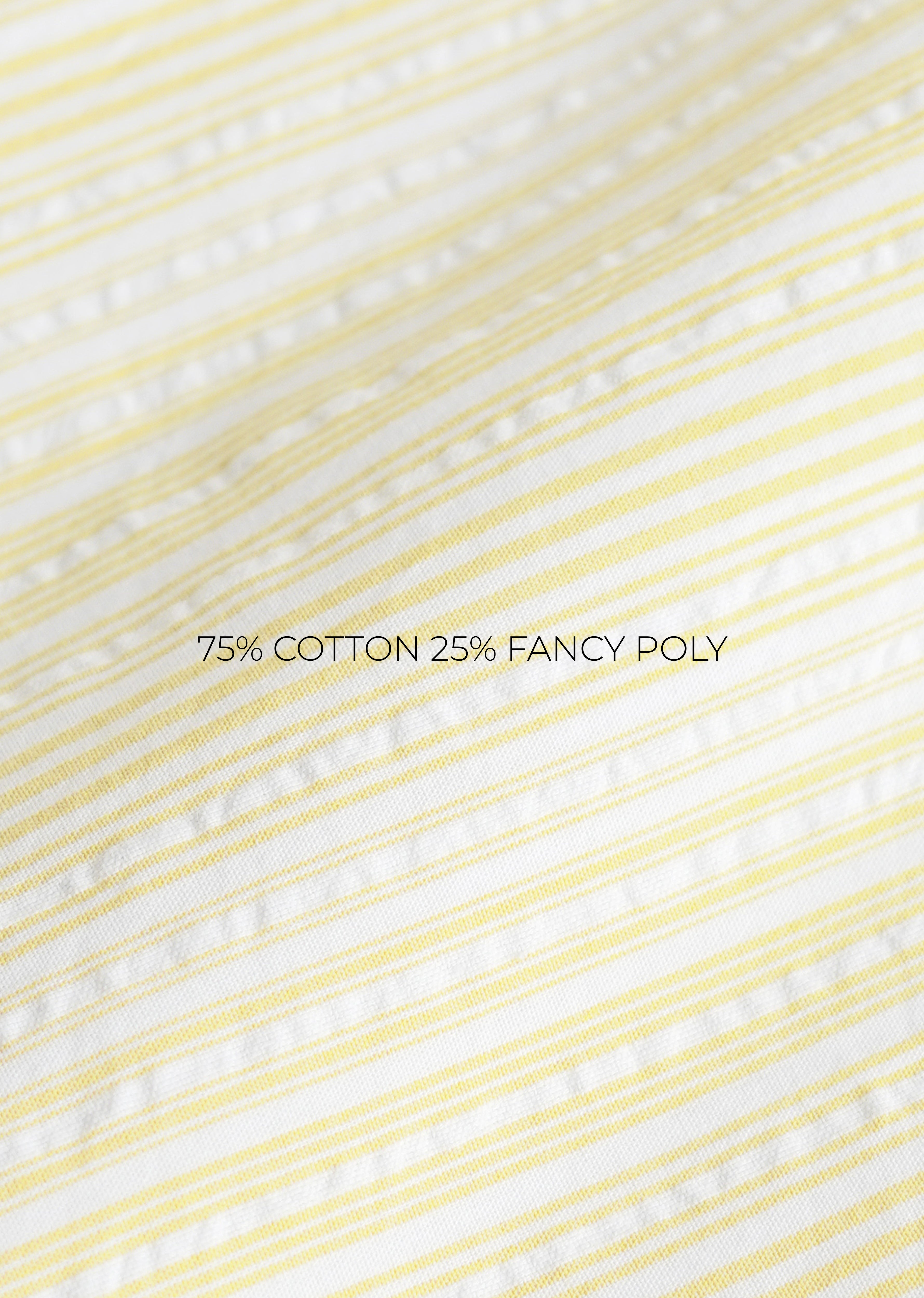 Yellow Textured Vertical Stripe Shirt