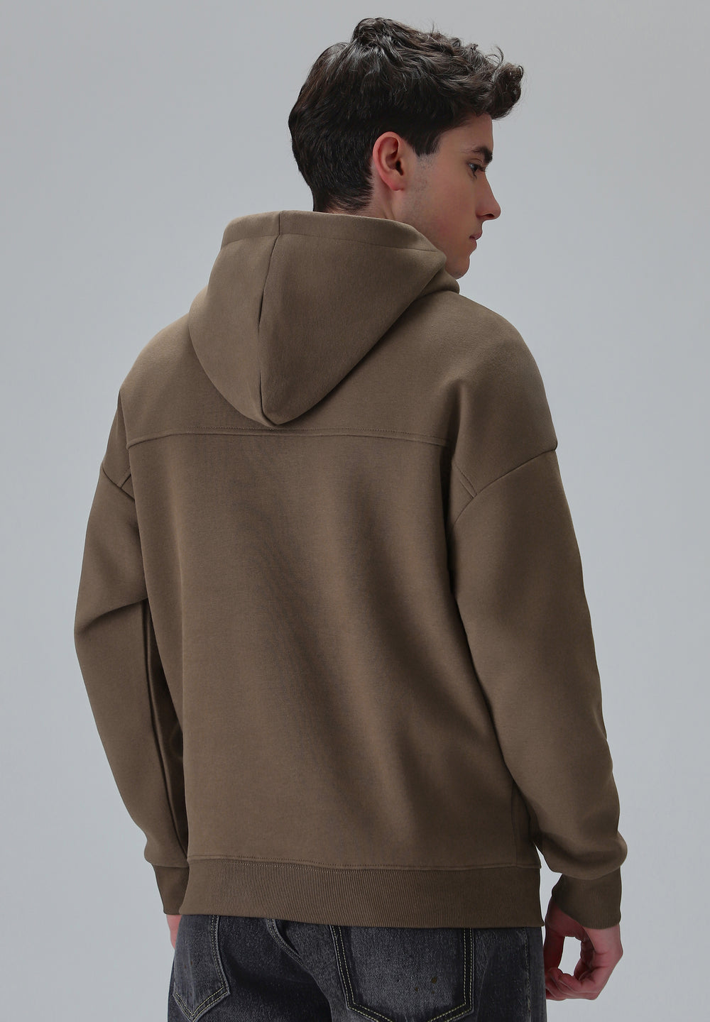 Zipper Style Brown Hoodie