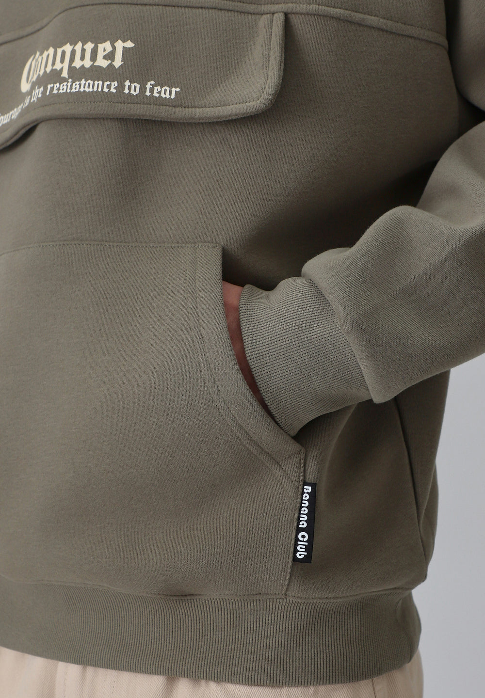 Zipper Style Olive Hoodie