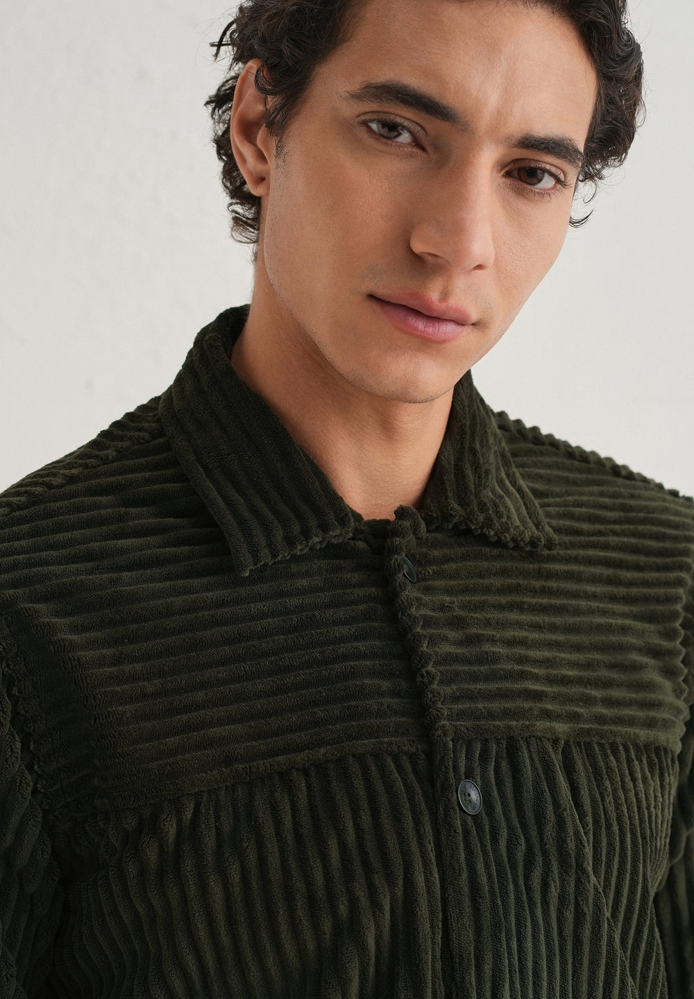 Olive Green Corduroy Shacket